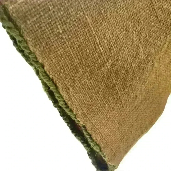 OLGA FISCH FOLKLORE ECUADOR BURLAP WOOL EMBROIDERED OVERSIZED KIMONO JACKET - Picture 5 of 15